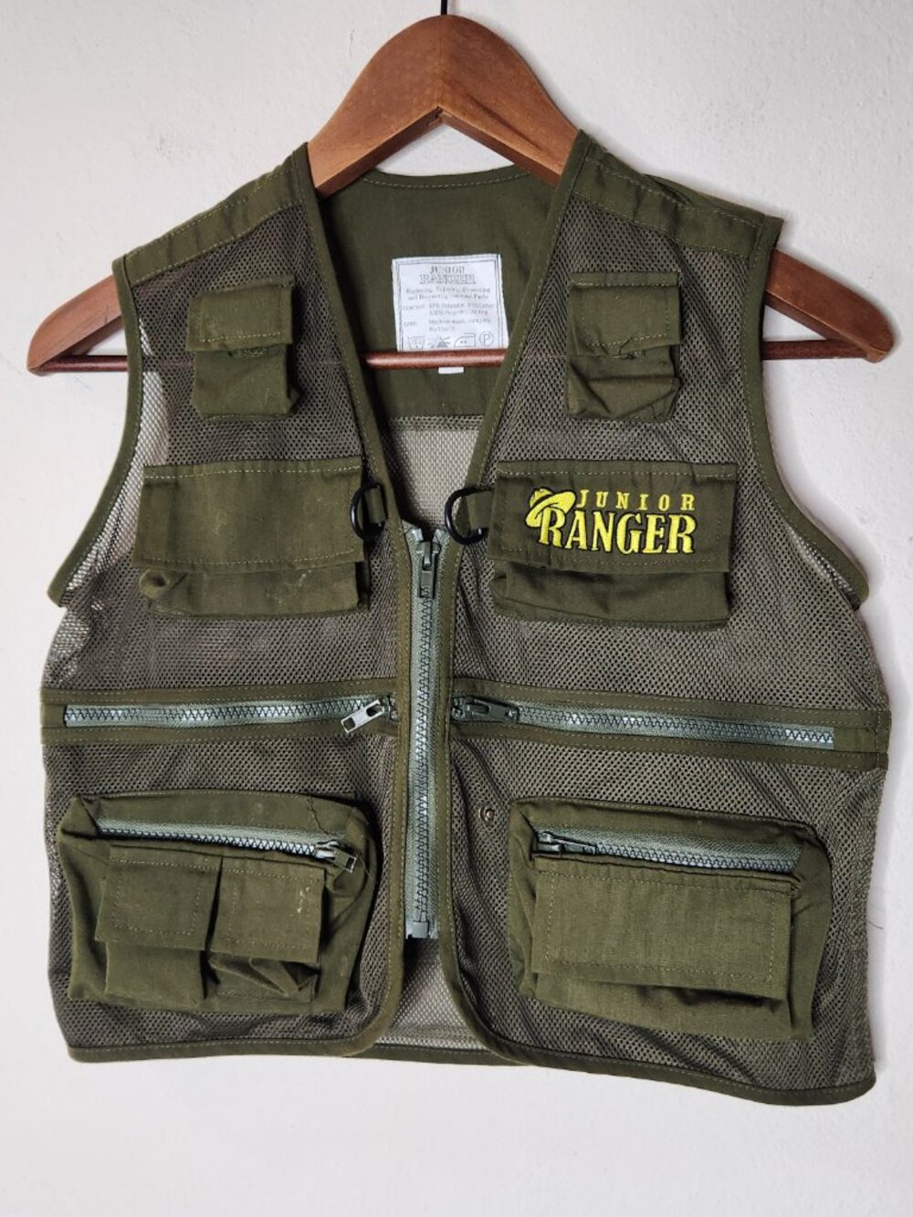 Junior Range Green Zip Vest Youth Size XL